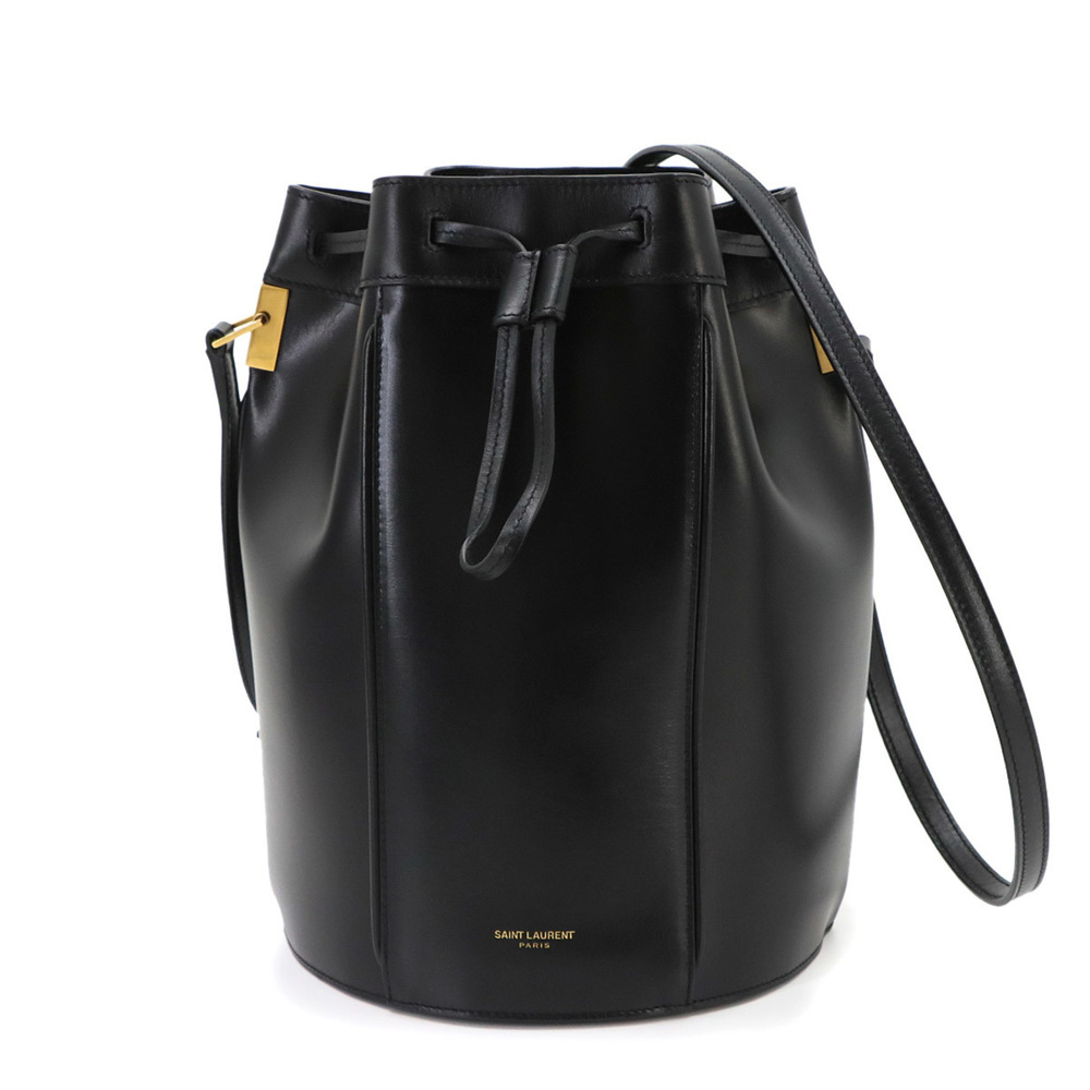 Saint Laurent Talitha Shoulder Handbag, Leather, Black, 554242, Gold Hardware...